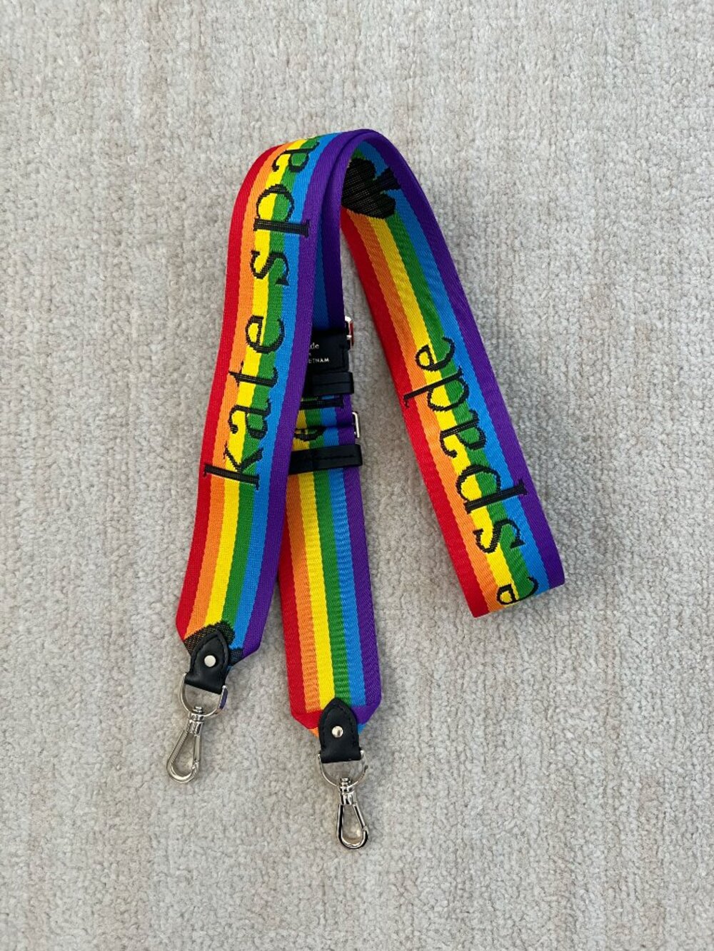 Kate Spade Pride Rainbow Striped Crossbody Purse Strap Guitar Style Replacement